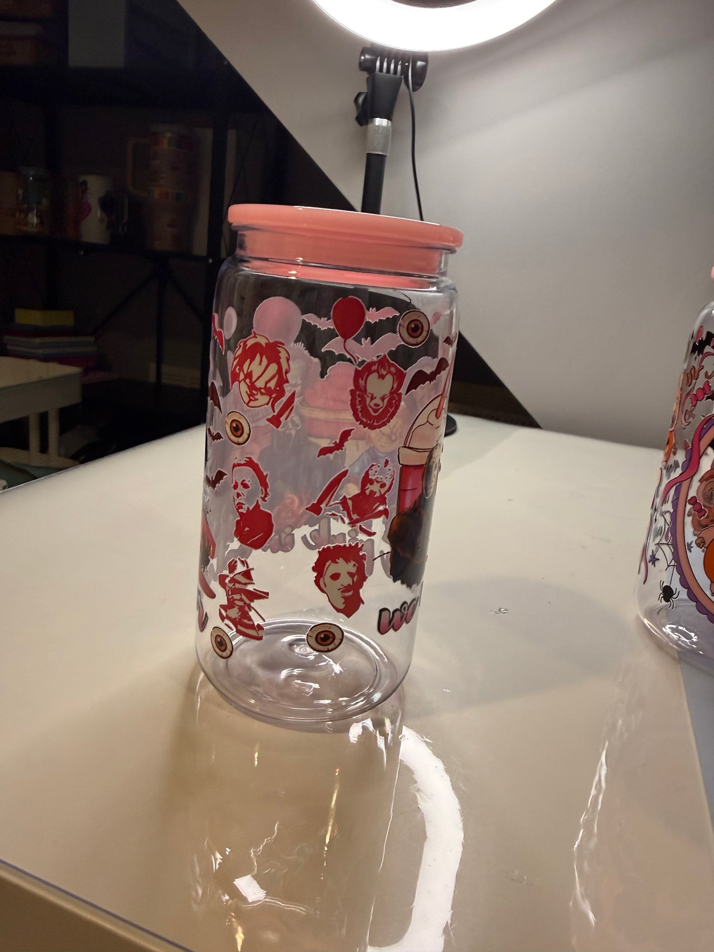 In October we wear pink glass