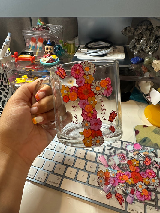 Flower cross mug