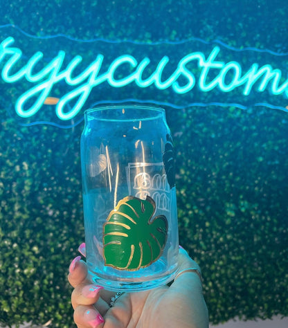 Mama glass cup